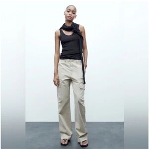 Women's Beige Cargo Pants